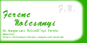 ferenc molcsanyi business card